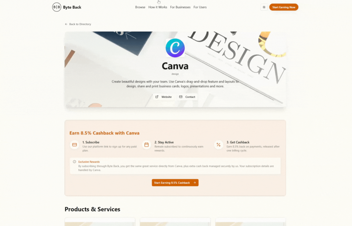 Detailed business page screenshot highlighting SEO features, dofollow backlinks, and professional branding